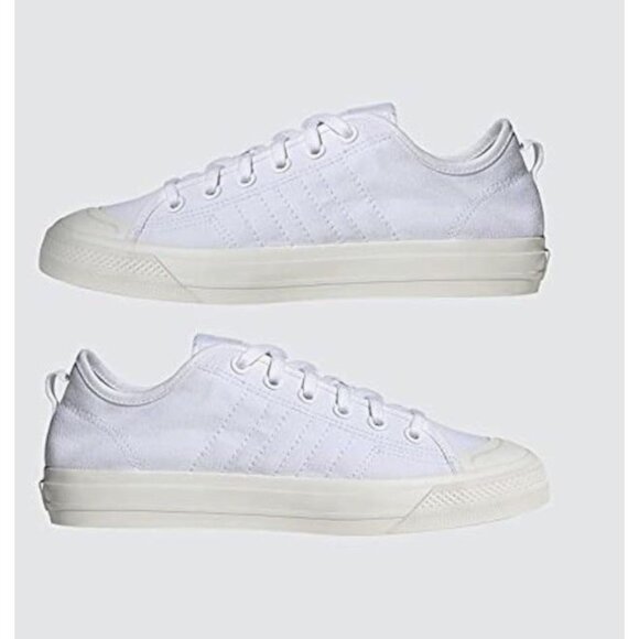 Adidas Nizza RF Men’s Shoes White Gum Canvas Sneakers Size 10 EF1883 - Picture 2 of 8